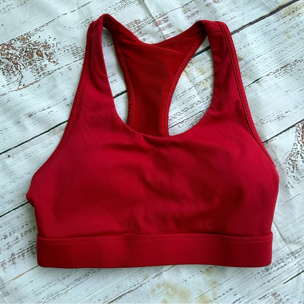 Fabletics Womens XXS Sports Bra‎ Red Racerback